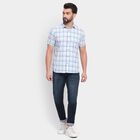 Men's 100% Cotton Casual Shirt, Light Grey, small