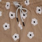 Girls' Beige Regular Fit Printed Pyjama, Beige, small