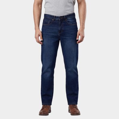 Men's Blue Slim Fit Washed Jeans