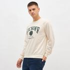 Men's Off-White Crew Neck Casual Sweatshirt, Off White, small image number null
