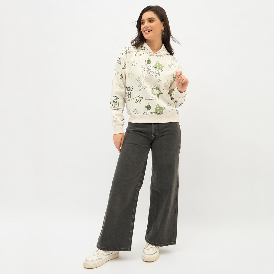 Ladies' Sweatshirt, Off White, large image number null