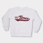 Boys Light Grey Cotton Crew Neck Casual Sweatshirt, Ecru Melange, small image number null