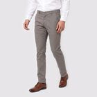 Men's Grey Slim Fit Chino Trousers, हल्का ग्रे, small