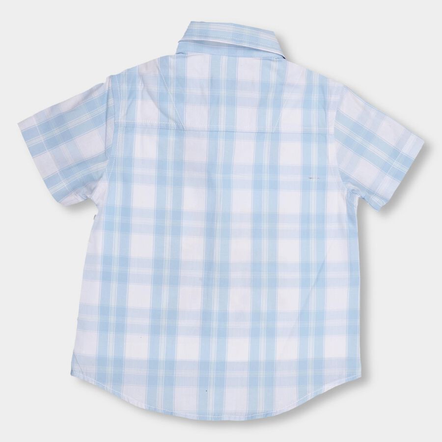 Boys' 100% Cotton Casual Shirt, हल्का नीला, large