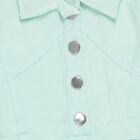 Girls' Mint Green Collared A-Line Frock, Light Green, small image number null