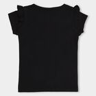 Girls' 100% Cotton T-Shirt, काला, small image number null