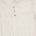 Girls' Off-White Round Neck Romantic T-Shirt, ऑफ व्हाइट, small