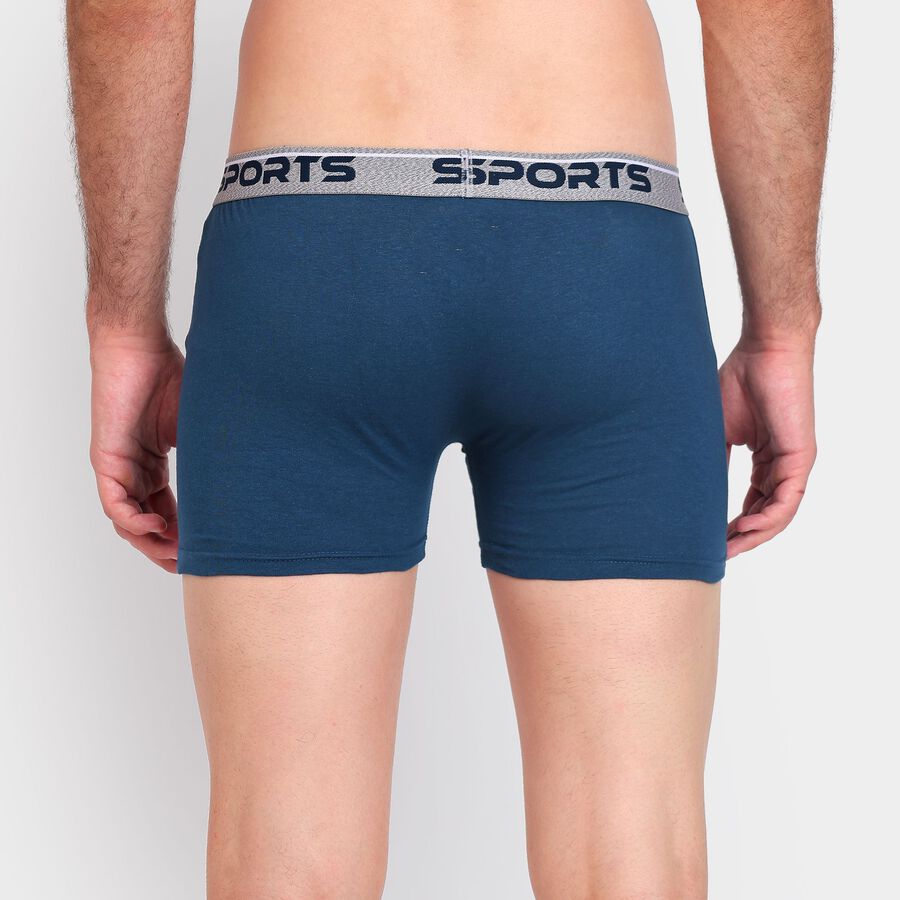 Men's 100% Cotton Trunks, Teal Blue, large image number null