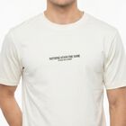 Men's White Round Neck Regular T-Shirt, White, small