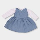 Infants' Soft Pastel Pink Cotton Blend Frock, Light Blue, small image number null