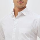 Men's Rich Eggshell White Classic Formal Shirt, सफ़ेद, small image number null