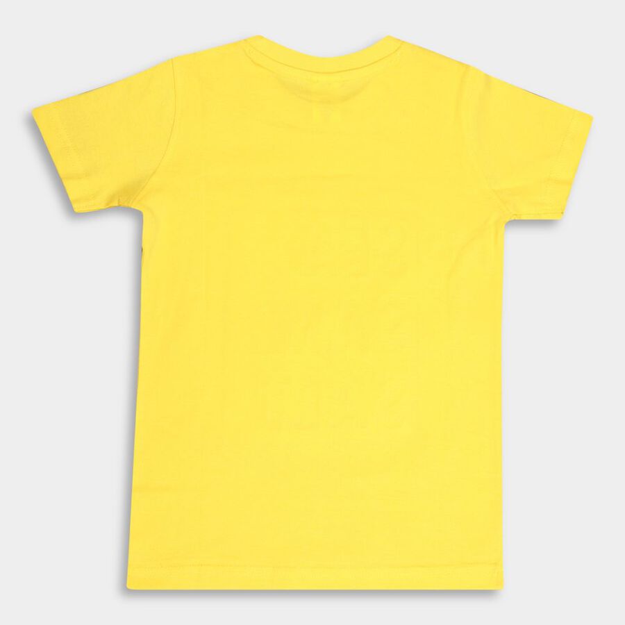 Boys Cotton T-Shirt, पीला, large image number null