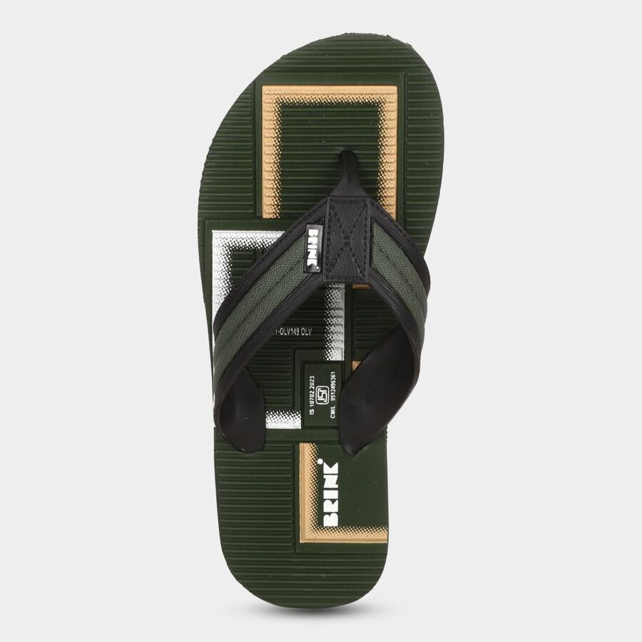 Men's Slippers, Olive, large image number null