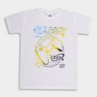 Boys' 100% Cotton Half Sleeves T-Shirt , White, small image number null