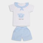 Infant Boys' 100% Cotton Baba Suit , Mid Blue, small image number null
