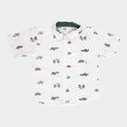 Infants Cotton Printed Shirt, White, small image number null