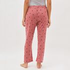 Women's Dusty Rose Floral Printed Elastic Waist Pyjama, गुलाबी, small image number null
