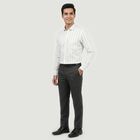 Men White Classic Formal Shirt, White, small