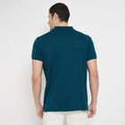 Men's Collared Half Sleeves T-Shirt , टील ब्लू, small image number null