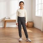 Girls' Charcoal Long Johns Thermal, चारकोल, small
