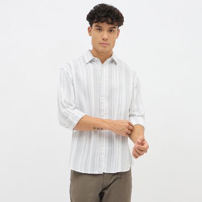 Men's Rich Eggshell White Full Sleeve Classic Casual Shirt