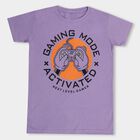 Boys' Light Lavender Purple Round Neck Casual T-Shirt, Lilac, small image number null
