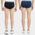 Boys' Navy Blue Regular Fit Cotton Briefs, नेवी ब्लू, small