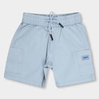 Boys' Light Blue Elastic Waist Solid Bermuda Shorts, हल्का नीला, small image number null