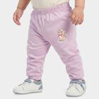 Infants' Lavender Jogger Fit Cartoon Printed Cotton Pyjama, लाइलेक, small