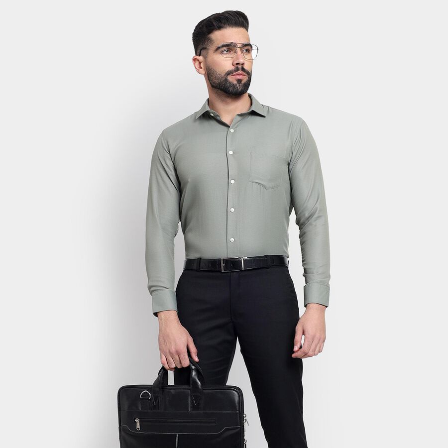 Men's Formal Shirt, हल्का हरा, large image number null