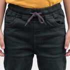 Boys' Olive Green Jogger Fit Drawstring Waist Jeans, ओलिव, small
