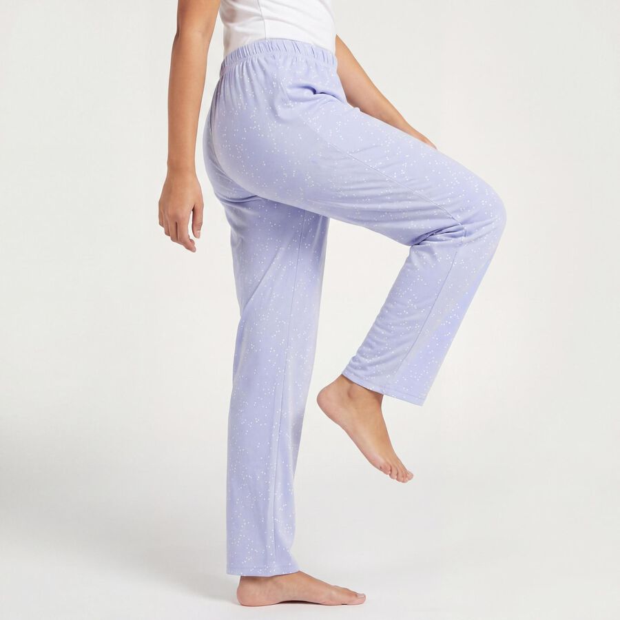 Women's Light Blue Relaxed Fit Solid Pyjama, हल्का नीला, large