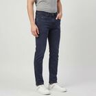 Men's Dark Grey Slim Fit Washed Jeans, Dark Grey, small