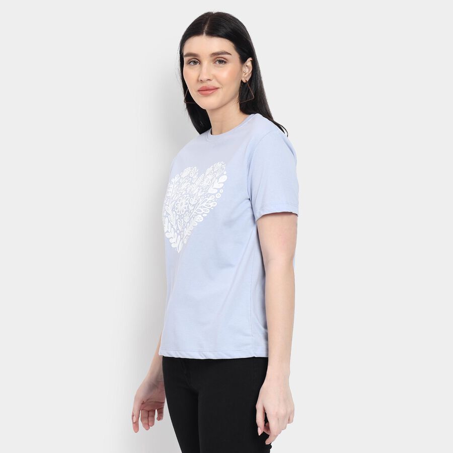 Ladies' Round Neck T-Shirt , Light Blue, large image number null