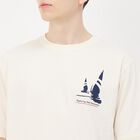 Men's Off White Cotton Round Neck Casual T-Shirt, Off White, small