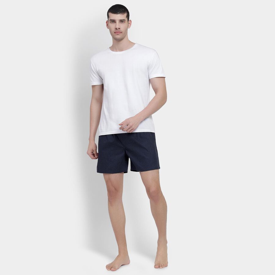 Men's 100% Cotton Boxers, Navy Blue, large image number null