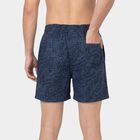 Men's Navy Blue Relaxed Fit Printed Boxers, गहरा नीला, small