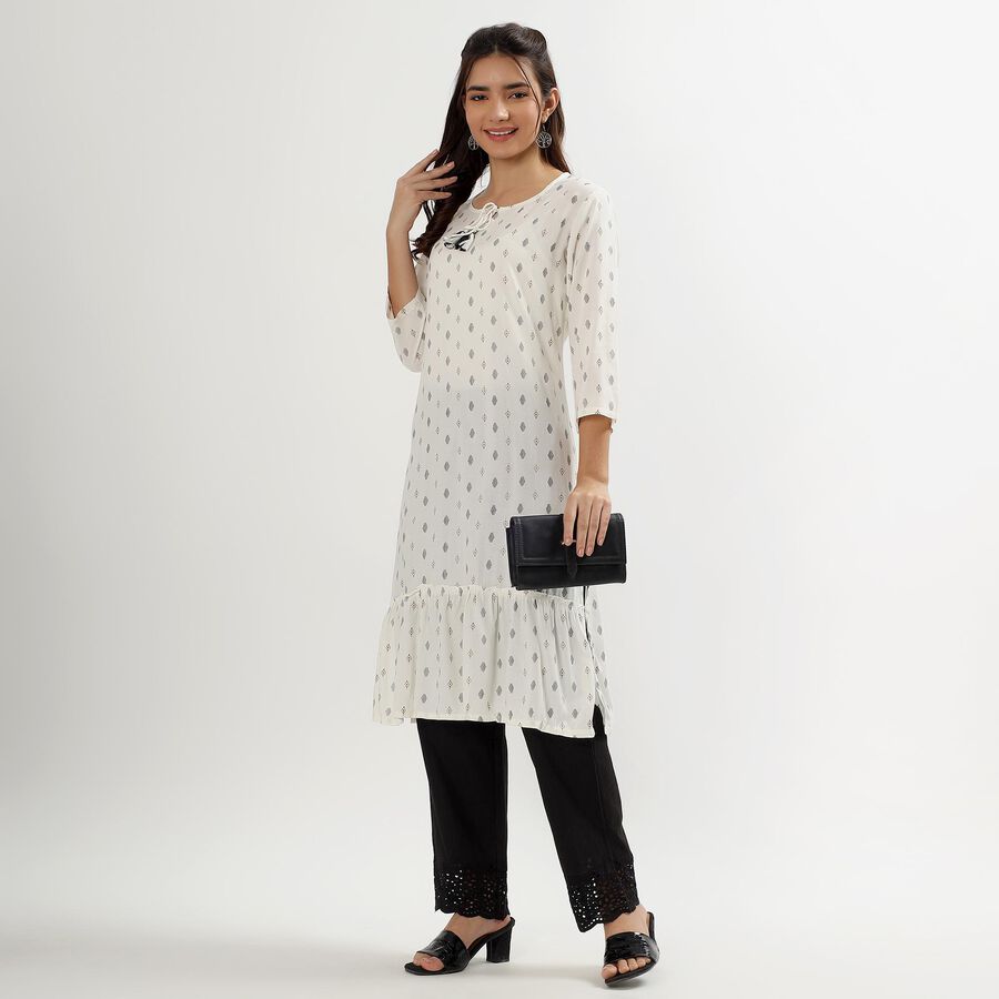 Ladies' Kurta, Off White, large image number null