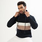 Men's Deep Midnight Navy High Neck Casual Sweatshirt, नेवी ब्लू, small image number null