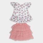 Girls' Top Skirt, पीच, small image number null