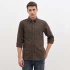 Men's Olive Green Cotton Button Down Casual Shirt, ओलिव, small image number null