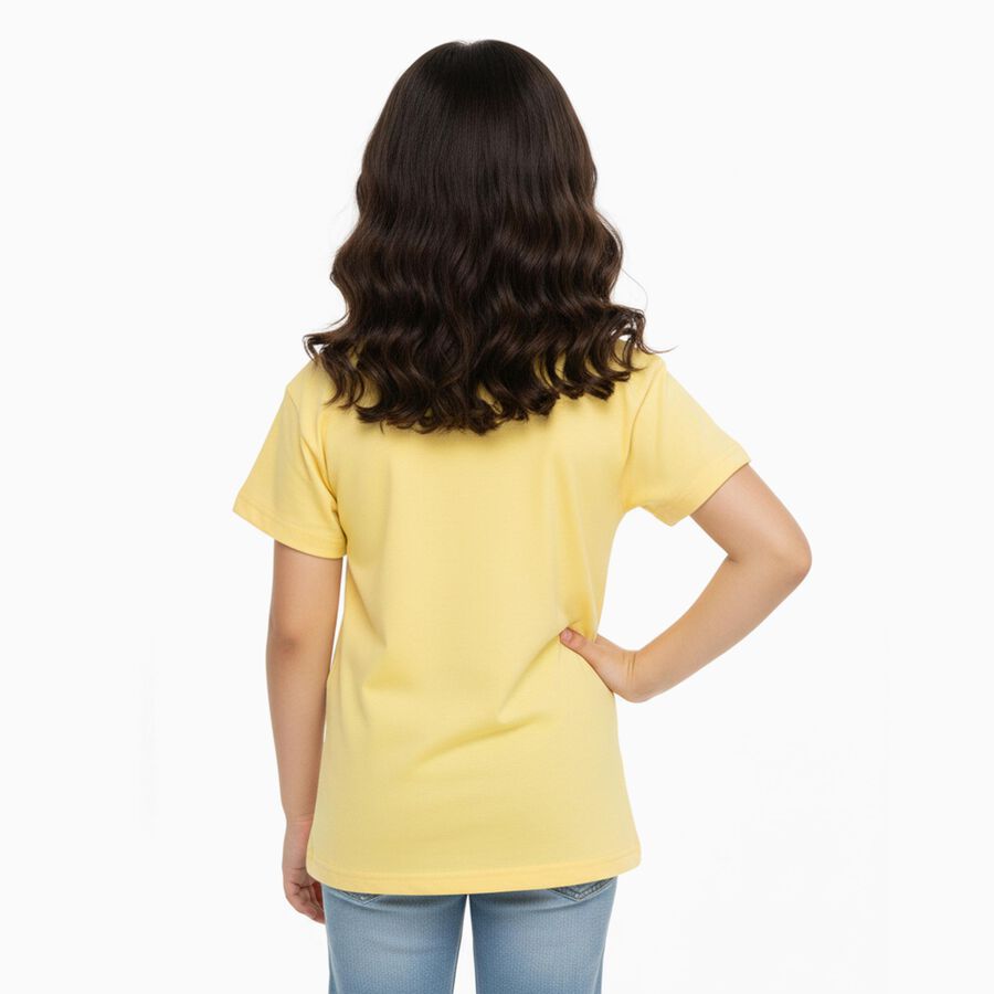 Girls' T-Shirt, पीला, large image number null