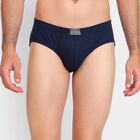 Men's 100% Cotton Briefs, Navy Blue, small image number null