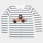 Boys Navy Blue Crew Neck Regular T-Shirt, नेवी ब्लू, small