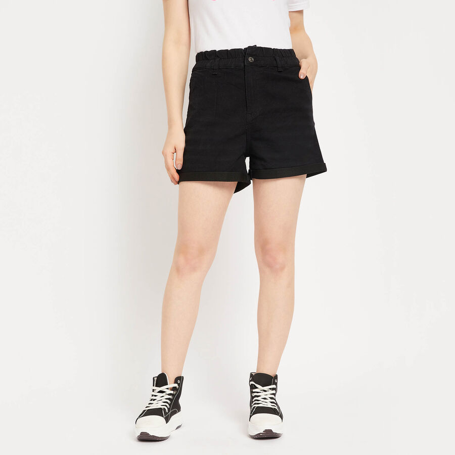Solid Shorts, काला, large image number null