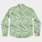 Boys' Mint Green Cotton Long Sleeves Collar Shirt, Light Green, small