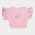 Girls' T-Shirt, हल्का गुलाबी, small