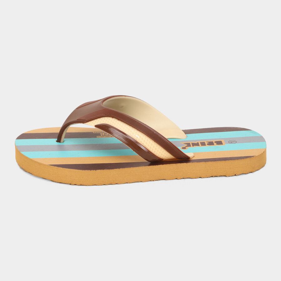 Kids Printed Flip Flops, भूरा, large image number null