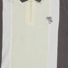 Boys' Yellow Cotton Round Neck Casual T-Shirt, पीला, small