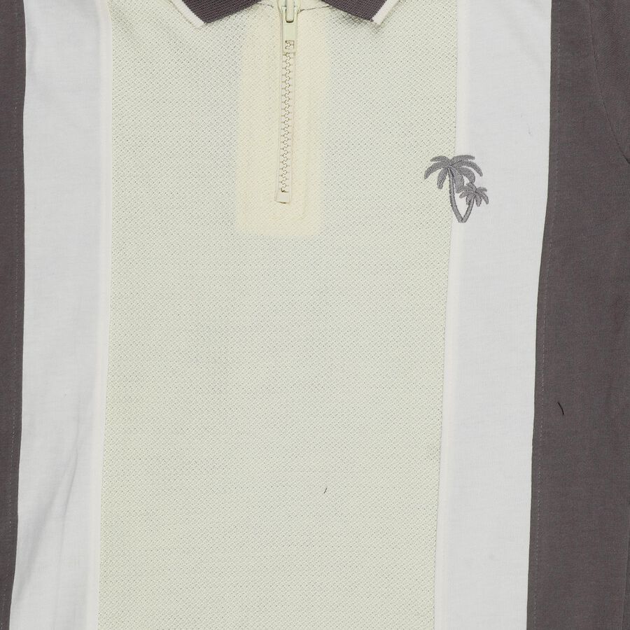 Boys' Yellow Cotton Round Neck Casual T-Shirt, पीला, large